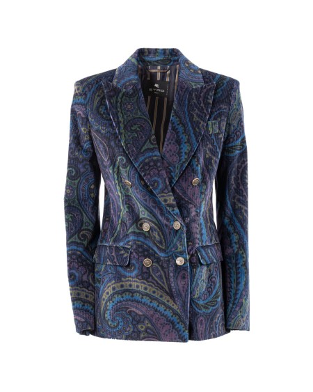 Shop ETRO  Giacca: Etro giacca doppiopetto paisley jacquard.
Vestibilità slim.
Revers a lancia.
Chiusura doppiopetto con bottoni Pegaso.
Polsi con bottoni Pegaso.
Tasche laterali con patta.
Taschino a filetto sul petto.
Composizione: 96% Cotone, 2% Elastan, 2% altre fibre.
Made in Italy.. WRCA0010 99SAEE3-X0887